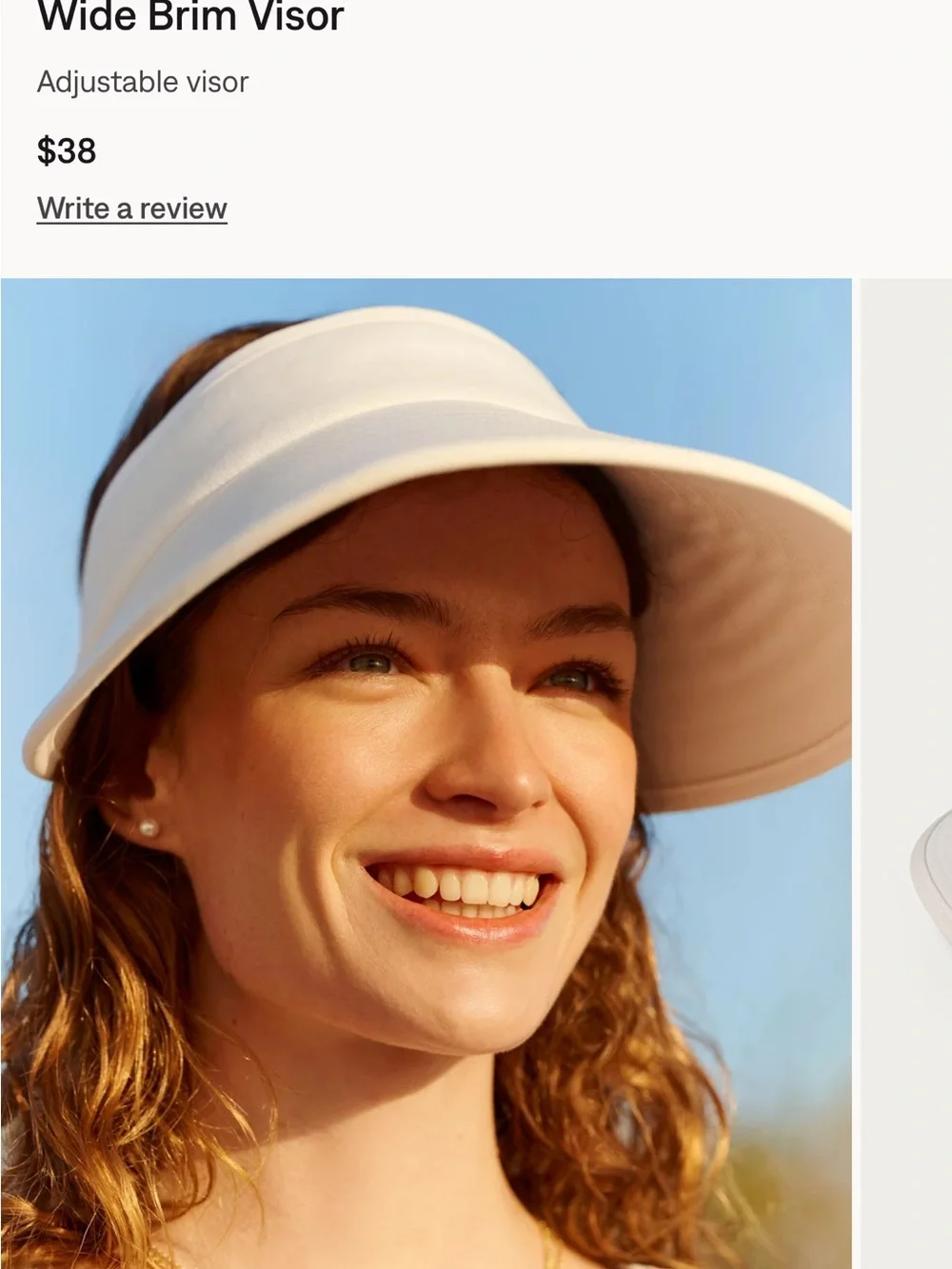 RHONE White wide Rim visor New With Tags!
